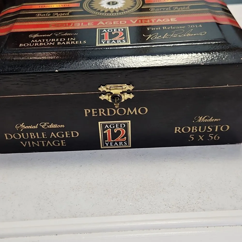 Perdomo Double Aged Vintage EMPTY Cigar Box For Crafts Or Storage